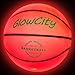 GlowCity LED Light-Up Basketball - Size 6, 28.5-inch, Official Size Women's Basketball, Good for Pre-Teens Too - Impact Activated Glow-in-The-Dark, Nylon Wound Durability, Batteries Included