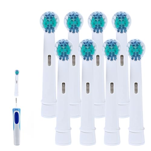 XPEX 8 cabezales de cepillo de dientes eléctrico Ultimate Clean, cepillo de dientes eléctrico para oral b, diseñado para cepillo de dientes adecuado para el orificio cabezal de repuesto universal