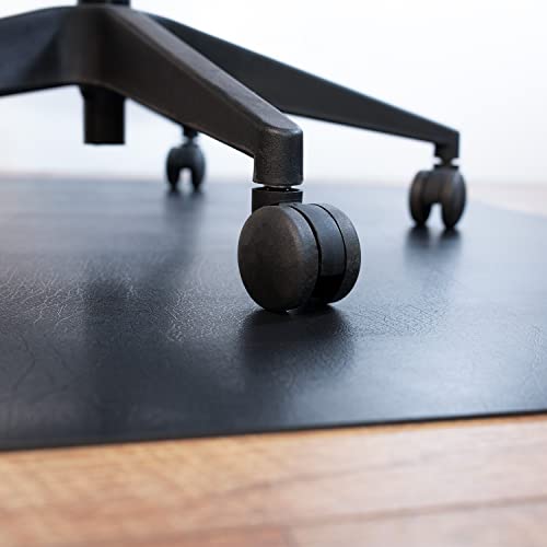 Multi-Surface Office Chair Mat With Lip For Hard Floors And Low Pile Carpets, 36” X 48” Under-Desk Protective Floor Mat For Desk Chairs And Gaming Chairs, Black #TOP2