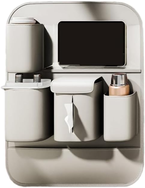 Hanging Car Organizer for Mazda Acura TSX 2004 2005 2006 2007,Kick Mats Back Seat,Car Back Seat Storage Organizer, Keep Cars Vehicles Organized & Tidy,E Beige