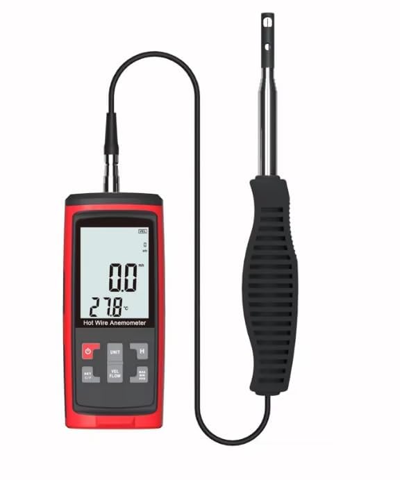 GT8916 High Accuracy Backlight Hot Wind Speed Gauge Wire Anemometer