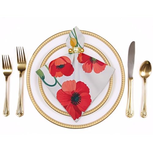 Servilletas de Tela con Estampado Floral Cuadradas 18.7 in miniatura 3