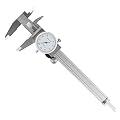 Dial Caliper- Stainless Steel and Shock Proof Tool With Plastic Carry Case, 0- 6 Inch Measuring Range For Accurate Measurements by Stalwart