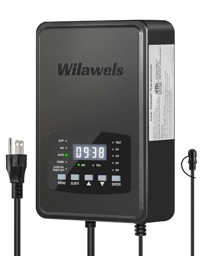 WILAWELS 200W Low Voltage Landscape Transformer, Weatherproof Outdoor Low Voltage Transformer, 120V...