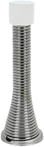 25 Pack - Designers Impressions Polished Chrome Spring Door Stop w/Rubber Bumper: 1935