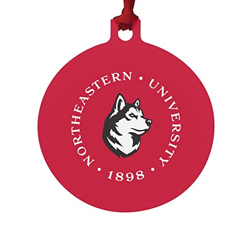 GRAPHICS & MORE Northeastern University Primary Logo Aluminum Holiday Christmas Tree Ornament - 3.0