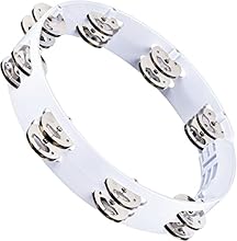 Jingle Ring - The tambourine is played by shaking, striking, or rubbing it by hand or with a stick Steel Jingles - The jingles of this double-row tambourine deliver a bright and cutting sound Handy Size - With a compact diameter of approximately 25 c...