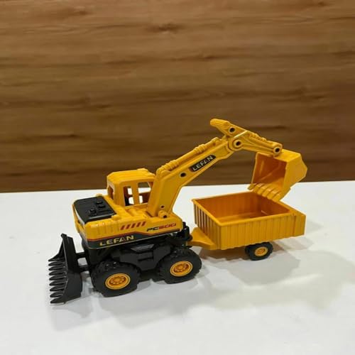 Image of Excavator Toy for Kids - 360 Degree Rotating Construction Vehicles for Kids | Fun Pull Back and Go Playset