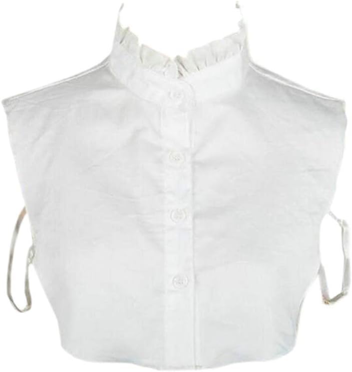 OOCC Stand Neck Ruffles Fake Collar Collar Detachable Half Shirt Blouse Faux Collar Clothes Accessory