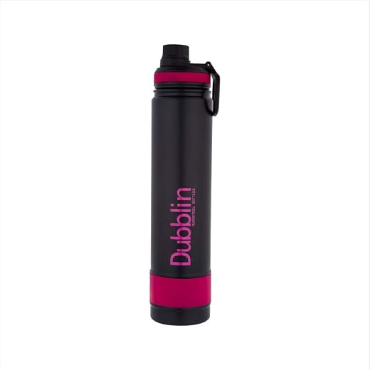 Dubblin Trump Stainless Steel Double Wall Vacuum Insulated BPA Free Water Bottle with Sipper &amp; Anti Skid Bottom,Sports The...
