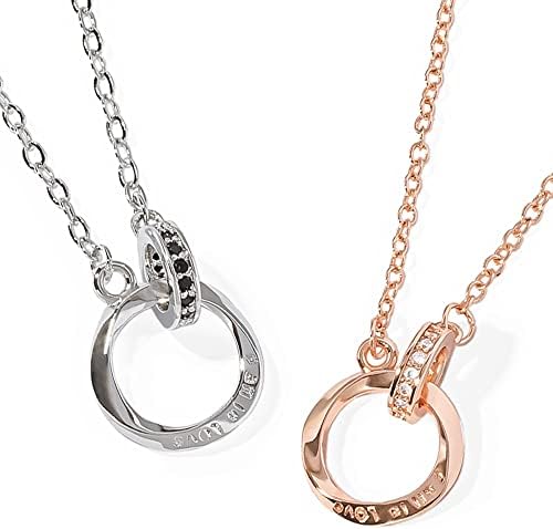 （23:00時点） [felicitations] ペアネックレス カップル プレゼント ステンレス ジュエリー ネックレス メンズ レディース 2個セット BR-J066 (MSB&LPW)