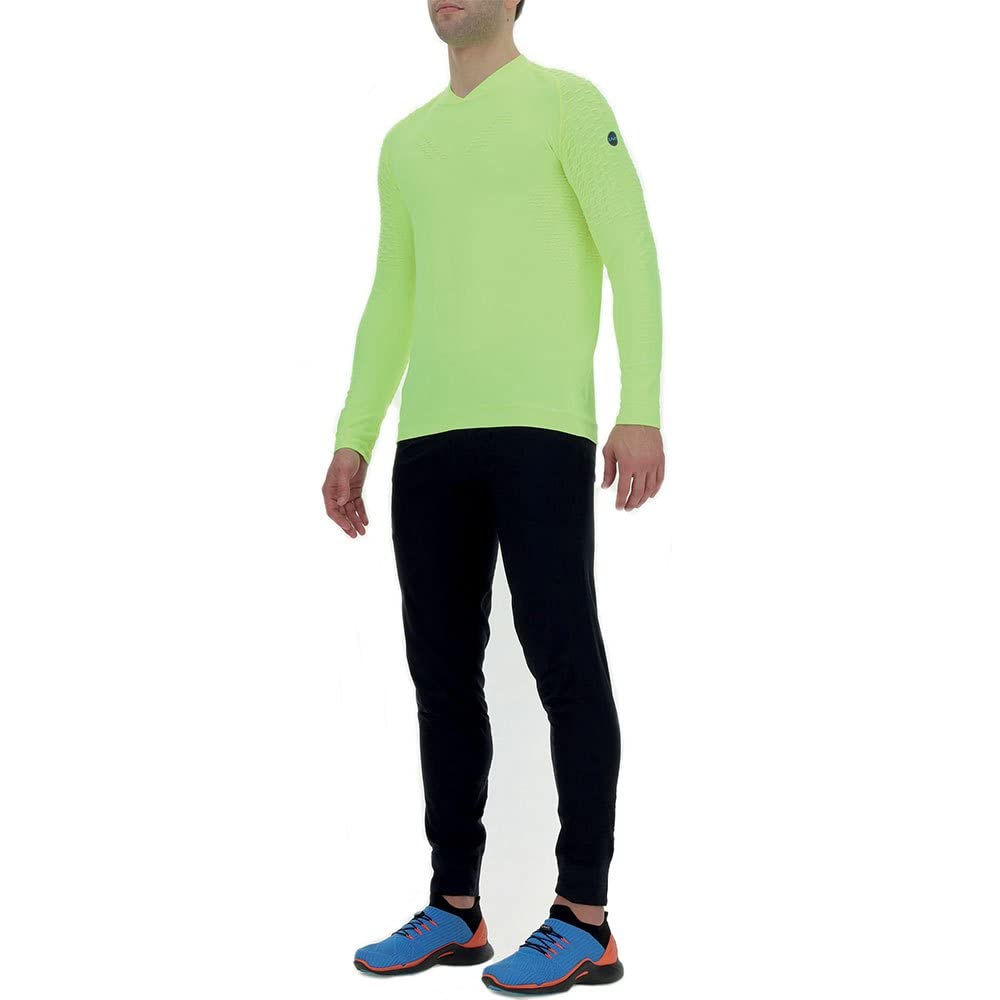 UYN Męska koszulka z długim rękawem o102093 (1 opakowanie), Żółty Fluo, XXL