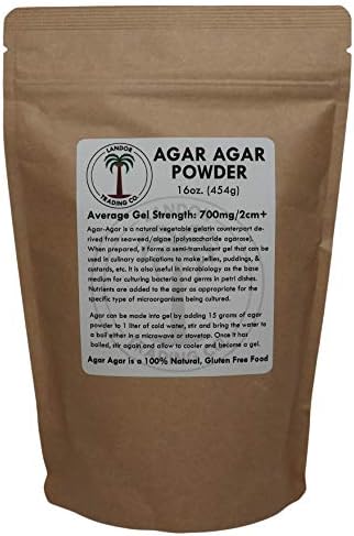 Agar Agar Powder - 1 Pound - Average Gel Strength