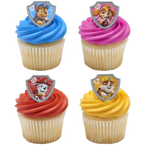 DecoPac Paw Patrol Reporting For Duty Rings, Cupcake Decorations Featuring Chase, Marshall, Skye, And Rubble - 24 Pack by DecoPac - Image 5