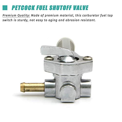 Apeixoto Fuel Petcock Gas Tank On Off Valve Dyna Electra Glide Fat Bob Fat Boy Lo Filtered Petcock With 1/4’’ Od Fuel Hose Left Outlet Fuel Shut Off Valve Motorcycle #TOP1