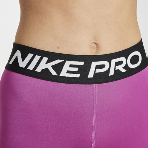 Image of Nike Girls' Pro Shorts (Little Big Kid), Hot Fuchsia /White