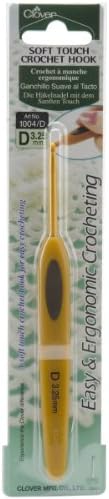 clover Soft Touch Crochet Hook: 4.50mm, Other, Multicoloured, 4.5mm