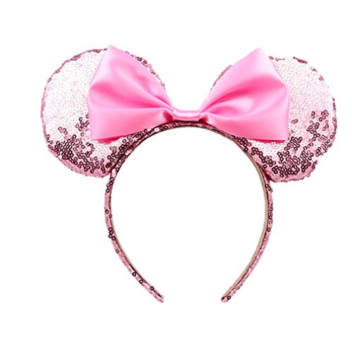 Linda De Mickey Mouse Ears Diadema De La Mariposa Del Brillo Hairband Para Niñas