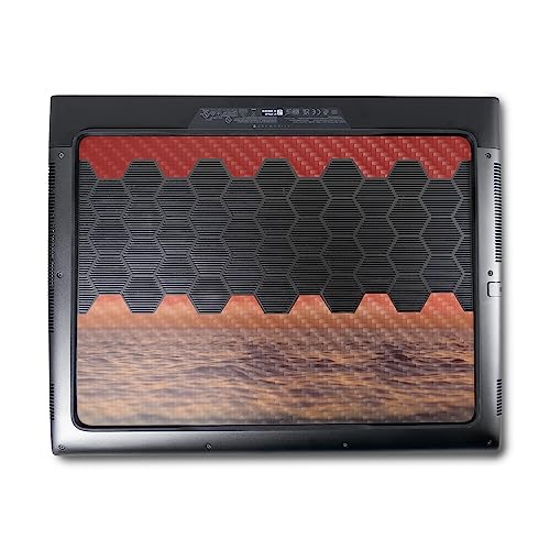 Image of MightySkins Carbon Fiber Skin Compatible with Alienware M18 R1 (2023) Full Wrap Kit - Red Horizon | Protective, Durable Textured Carbon Fiber Finish | Easy to Apply & Change Styles | Made in The USA