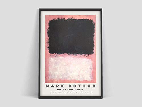 HJGB Mark Rothko affiche, exposition d'art, affiche d'art du musée, impression de Mark Rothko, peinture sur toile décorative sans cadre famille M 30x45cm