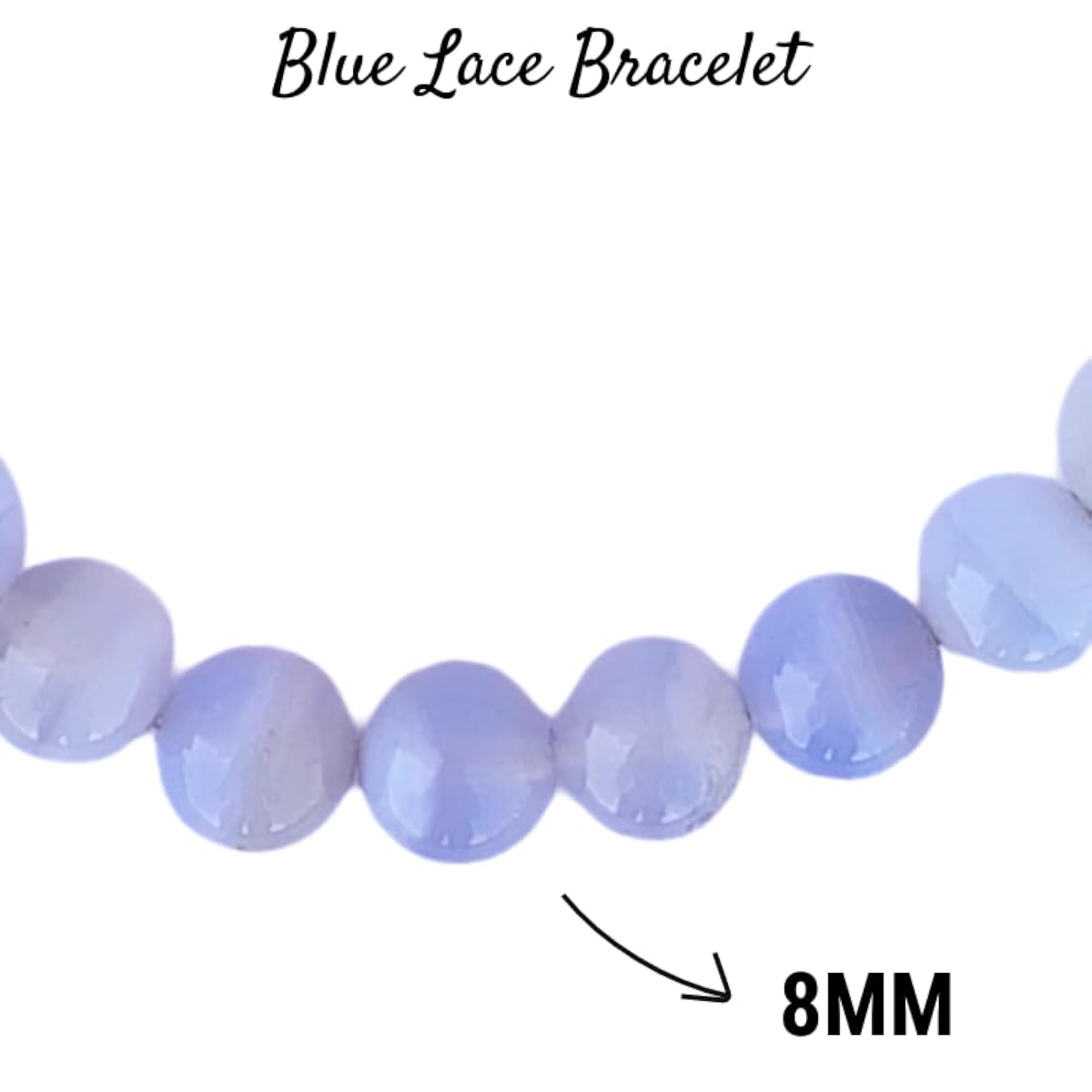 Natural Blue Lace Agate Bracelet for Peace and Harmony