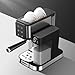 Espresso Machine, 20-BAR Pump Cappuccino Machine with Built-In Milk Frother, Stainless Steel Latte Machine, One-Touch Single or Double Shot for Cappuccinos and Lattes, 1.3L Water Reservoir