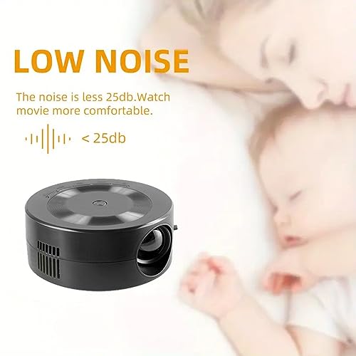 Mini Projecteur pour Téléphone, Projecteur HD 1080P Portable Filaire Même écran, Projecteur de Cinéma Maison, Projecteur Vidéo pour Android pour OSX
