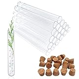 【Hochwertige Materialien】: Das transparente Reagenzglas besteht aus hochwertigem Kunststoff, ist stark, ungiftig, leicht und transparent. Die Rohrwand ist wie Glas, aber nicht leicht zu brechen.