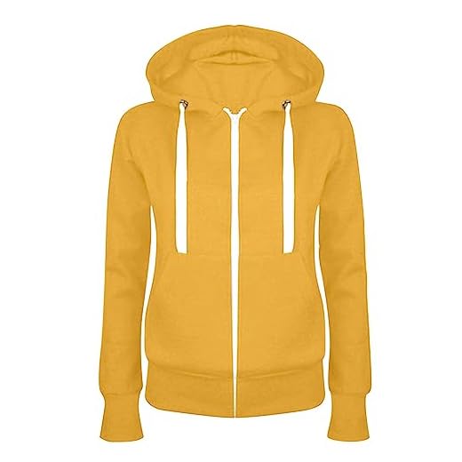Ventes Flash Sweat a Capuche Femme Zippé Pull Leger Chic Et Elegant Sweat-Shirt à Capuche avec Fermeture Eclair Hoodie Manches Longues Temps Libre Sport Fitness Outdoor Veste Cardigan Pas Cher