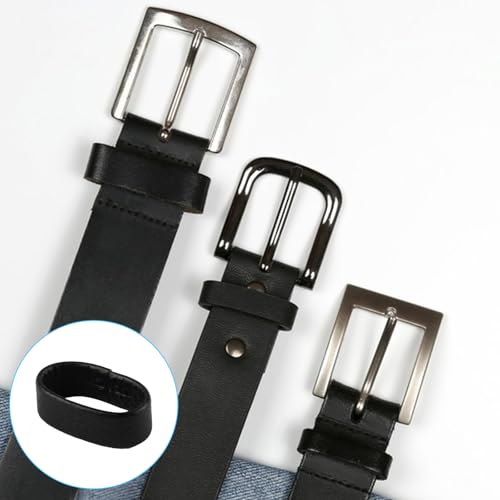 7 Pcs Loop Keeper, Cowhide Leather Loop Keeper, Belt Accessories + 4mm Puncher for 1.1" - 1.57" (28mm-40mm) Wide Belts/Straps4