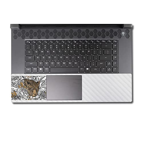 Image of MightySkins Carbon Fiber Skin Compatible with Alienware M17 R5 (2022) Full Wrap Kit - Bronzed Leopard | Protective, Durable Textured Carbon Fiber Finish | Easy to Apply | Made in The USA