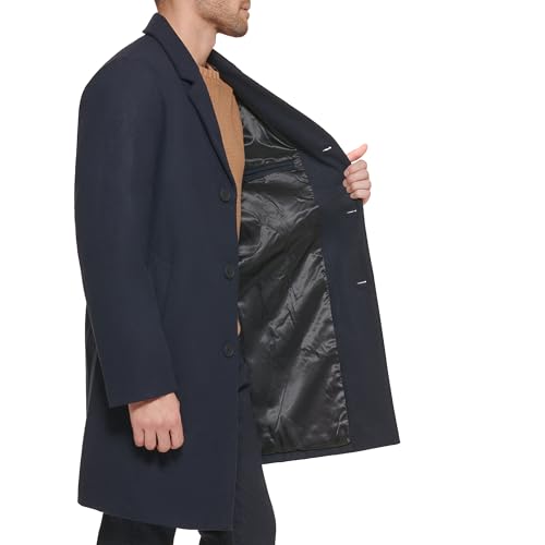 DKNY Men's Wool Blend Notch Collar Coat3