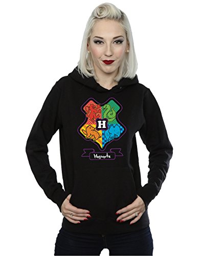 Harry Potter Women's Hogwarts Junior Crest Hoodie Small Black