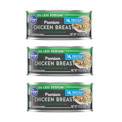 Less Sodium Premium Chicken Chunks in Water 10 oz (3 PK)