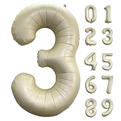 Cream White Number 3