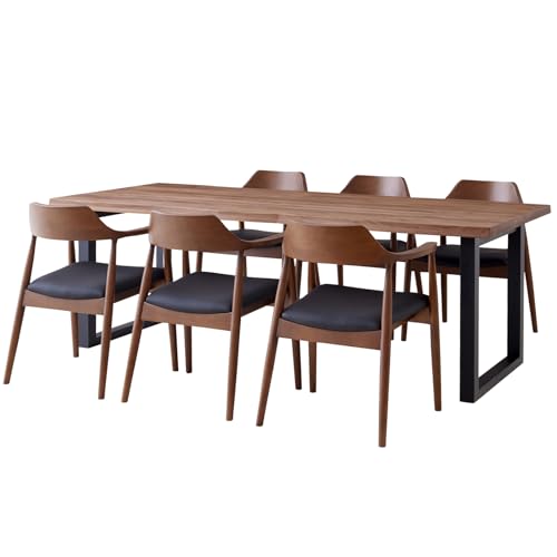 }hX gEݒutz _CjOZbg 210cm 7_Zbg _CjOe[u 6l| 8l `FA6r ꖇ VR EH[ibg r  (R`FA7_Zbg, EH[ibg)