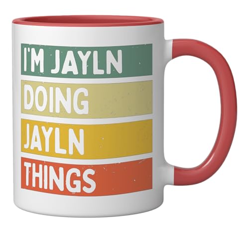 Taza de cerámica personalizada con texto divertido Jayln miniatura 2