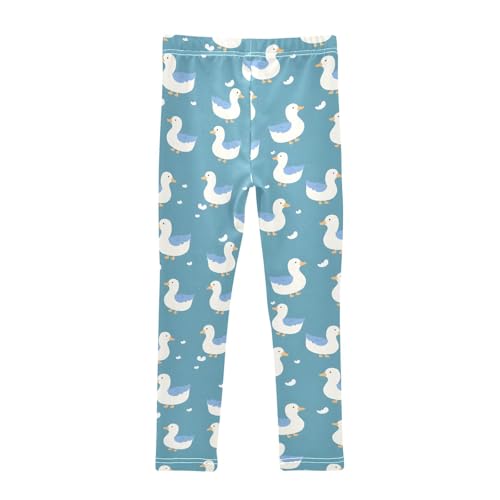 senya Girls Printed Leggings Yoga Pants Cute Duck Pattern for Kids in 4t to 10 Years, 4T2