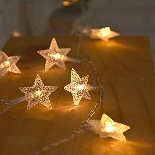 Image of KharidoLive 20 LED Star 4 Meter Long String Lights Ganpati Diwali Christmas (Warm White)