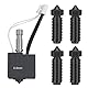 For Kobra S1 Extruder 200k Hotend Kit (Pre-Assembled) Cobra S1C Print Head Parts (Including Thermistor, Heating Wires, Silicone Sleeve and Throat), Kit contains 4 full size hardened steel nozzles