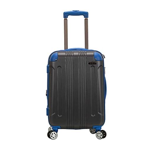 Rockland London Hardside Spinner Wheel Luggage, Two Tone Grey, Carry-On 20-Inch