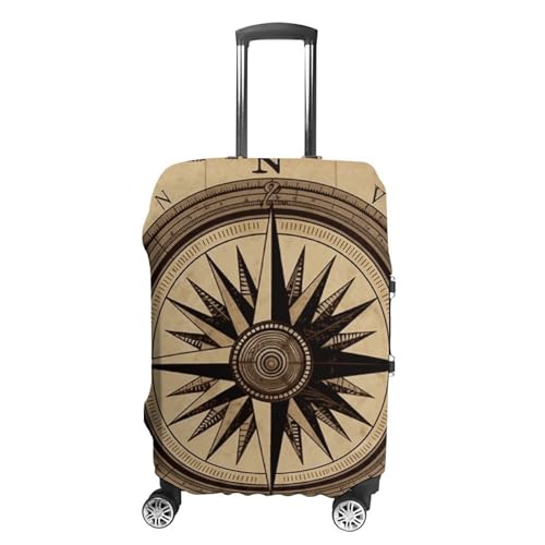 Compass Wind Road Map Printed Luggage Cover Protector, Fits 18-32 Inch Luggage