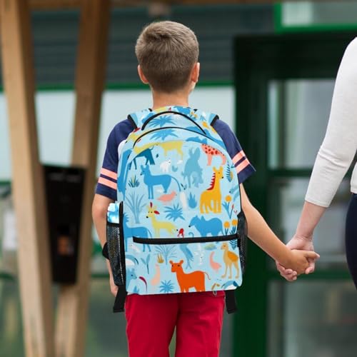 Ensemble de 2 sacs d'école enfants bleu multicolore pour ados - 6