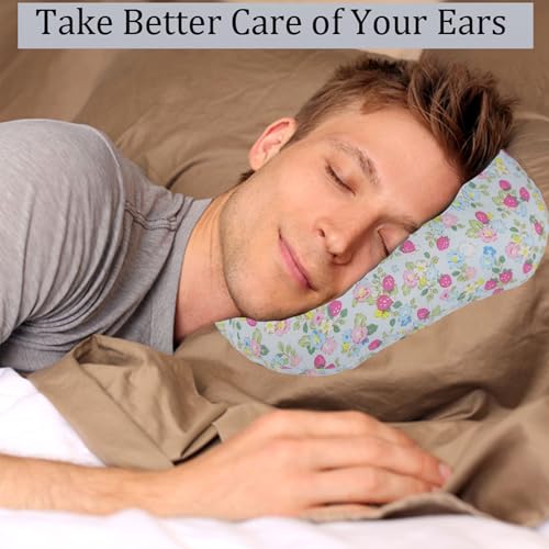 Image of Ear Piercing Pillow for Side Sleeper Pillow with Ear Hole for CNH and Earache Infection Ear Pressure Ulcers, Side Positioning Pillow in