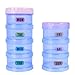 7 Day Pill Organizer Case Stackable Weekly Supplements Vitamins Pills Holder Dispenser Extra Large Translucent Blue with Label and One More Lids