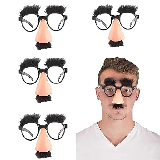 KALUROIL 4 Piezas Gafas para fiestas, gafas divertidas con nariz grande, cejas y bigote, disfraz de fiesta, gafas de payaso para Halloween, fiesta de cumpleaños | Ya disponible en tu tienda friki favorita! En mundofriki.es! KALUROIL 4 Piezas Gafas para fiestas, gafas divertidas con nariz grande, cejas y bigote, disfraz de fiesta, gafas de payaso para Halloween, fiesta de cumpleaños | Ya disponible en tu tienda friki favorita! En mundofriki.es!