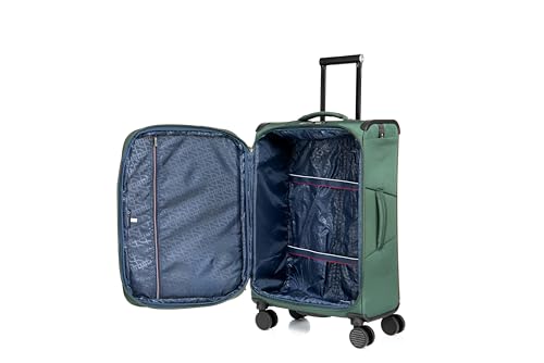 Image of Verage Luxe Toledo Set of 2 (S+M) Softsided Lightweight Spinner Wheels Luggage, Expandable Suitcase with TSA Lock & LED Flashlight, Green (20 /24)