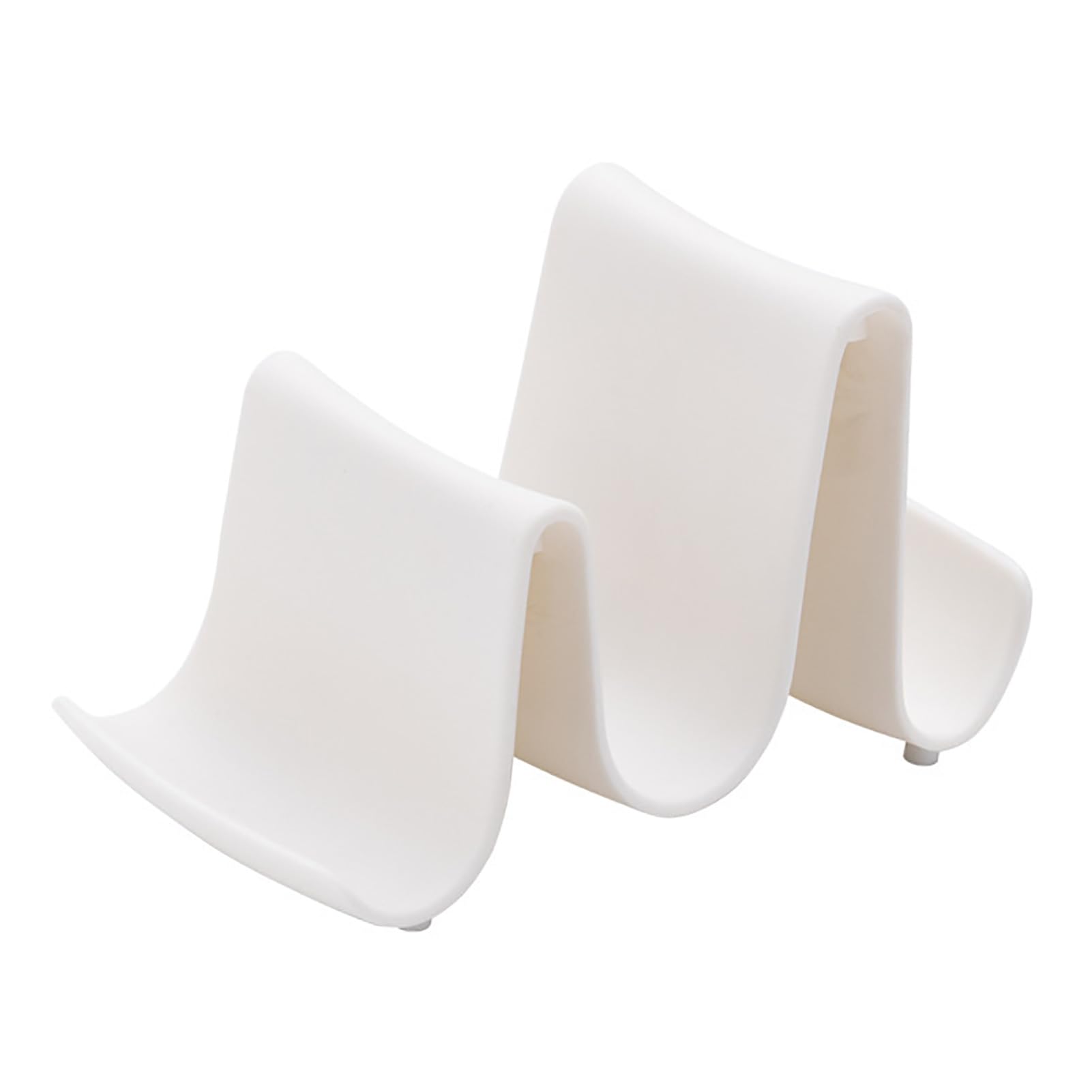 Omabeta Soporte para Tapa de Olla, Estante para Utensilios de Cocina Eficiente, Tipo Ondulado, para Encimera, Hecho de PP, 1 Soporte para Tapa de Cuchara para Cocina