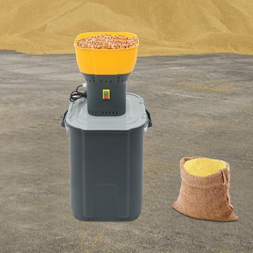 Macina per cereali elettrico, 1300 W, professionale, con 5 setacci e 55 l, macina industriale per cereali, mais, riso, grano