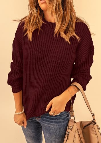 PRETTYGARDEN Fall Sweaters for Women 2025 Fashion Long Sleeve Casual Ribbed Knit Winter Clothes Pullover Jumper Tops